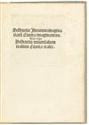 FANTINI, ALBERTO. Destructio idearum imaginariaru[m] Contra imaginatores.  Circa 1510